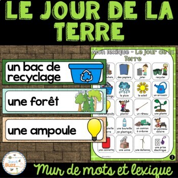 Preview of French Earth Day Vocabulary - Jour de la Terre - Vocabulaire et lexique 