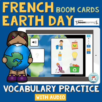 Preview of French Earth Day Vocabulary Practice CARTES BOOM pour le jour de la Terre