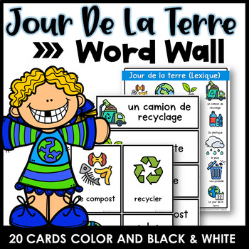 Preview of French Earth Day Vocabulary Word Wall | Le jour De La Terre