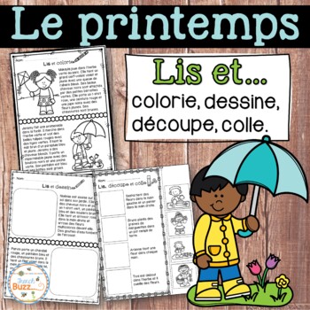French Spring Activities - Printemps - Lis et... - Compréhension de lecture