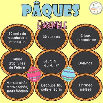 Preview of French Easter Bundle - Pâques - Ensemble d'activités