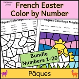 French Easter Color by Number and Teen Number Bundle Pâques