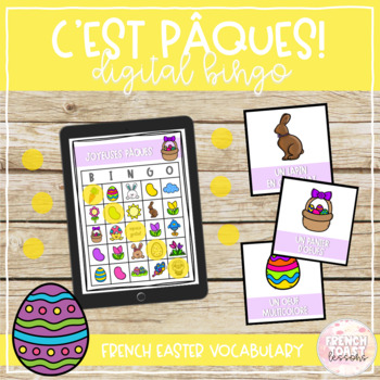 Preview of French Easter Digital BINGO | Pâques