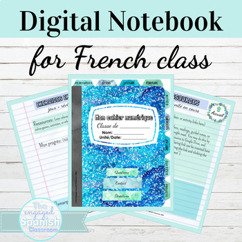 Digital Interactive Notebook Template for French Class