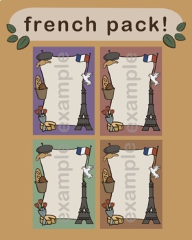 Preview of French Editable Handouts