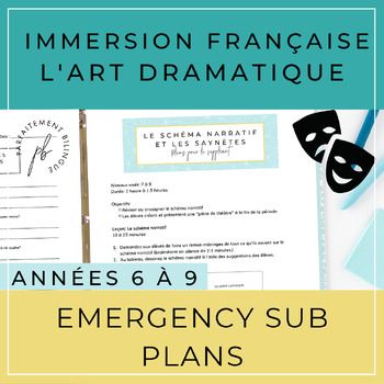 Preview of French Emergency Sub Plans Bundle