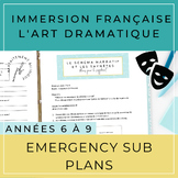 French Emergency Sub Plans Bundle