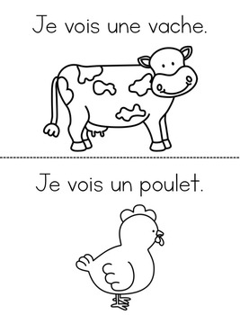 French Emergent Reader - Je vois les animaux de la ferme. | TPT