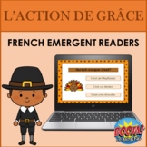French Emergent Readers BOOM CARDS: L'Action de Grâce (Fre