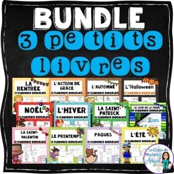 Preview of French Emergent Readers Bundle:  All Sets of 3 mini-books