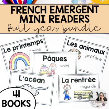 Preview of French Emergent Readers: Year Long Bundle | French Books for Beginning Readers