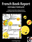 French Emoji Book Report (Editable)- Online Learning, Goog