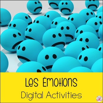 Preview of French Emotions Digital Interactive Activities - core French Virtual Worksheets