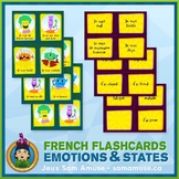 French Emotions & States Flash Cards • 3 styles included •