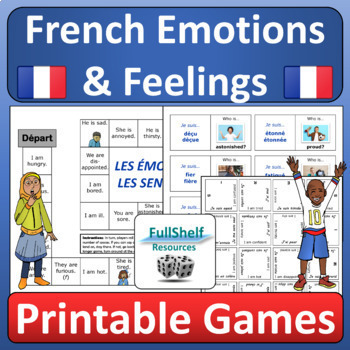 French Emotions and Feelings Games Les Sentiments Printable Activities ...