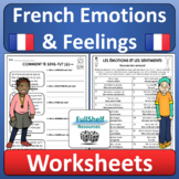 French Emotions and Feelings Worksheets Les Sentiments FSL