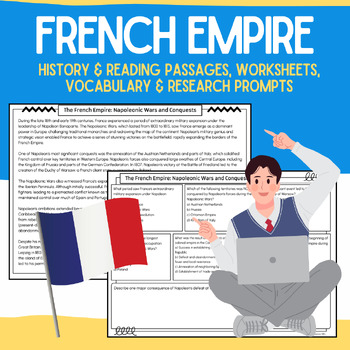 Preview of French Empire Packet: No-Prep Informational Passages, Worksheets, & Vocabulary