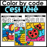 French End of Year Activities | Color By Code Vocabulaire 