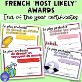 French End of Year Most Likely Awards - Certificats de Fin