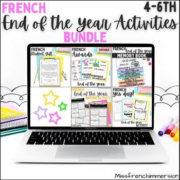 Preview of French End of the Year Activities BUNDLE - Bundle d'activités de fin d'année