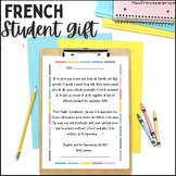 French End of the Year Student Gift - Fin d'année: Cadeau 
