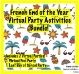 French End of the Year Virtual Activities Bundle! (Pool Pa