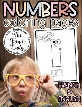 Preview of French & English NUMBERS Coloring Pages