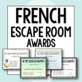 French Escape Room Award Certificates Free