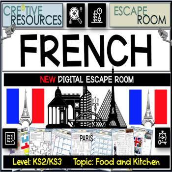 Preview of French Escape Room - (Kitchen and Food)