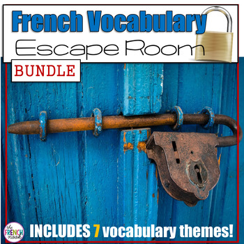 Preview of French Escape Rooms Vocabulary BUNDLE