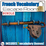French Escape Rooms Vocabulary BUNDLE