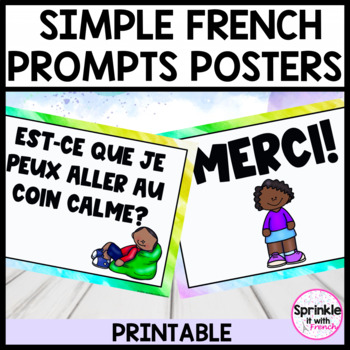 Preview of French Expressions Posters | French Classroom Prompts