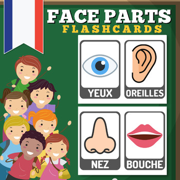 Preview of French Face Parts Flashcards