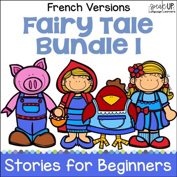Preview of French Fairy Tale Stories Reading Bundle 1 Mini Books & Activities for Beginners