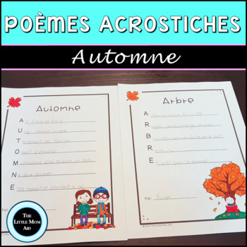 French Fall Acrostic Poems Poemes Acrostiches De L Automne Ecriture Creative