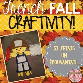 Preview of French Fall Activity - Scarecrow CRAFTIVITY (Activité pour l'automne)