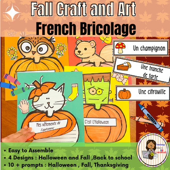 Preview of French Fall Craft | French Back to school Craft | Halloween Craft