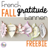 French Fall Gratitude Banner FREEBIE