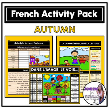 Preview of French Fall Automne Bundle - Listening, Speaking, Reading, Writing Activities