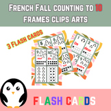 French Fall counting to 10 frames clips arts
