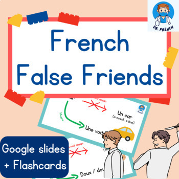 Preview of French False Friends. FAUX AMIS. False Cognates - Google slides and Flashcards