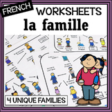 French Famille/Family oral & written activity with vocabul