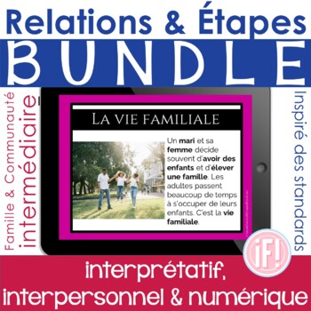 Preview of French Family Friendship Life Stages BUNDLE