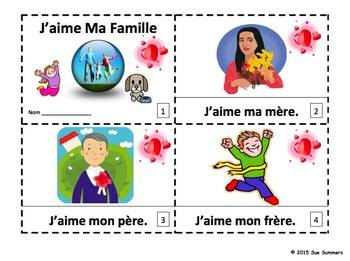 French Family J Aime Ma Famille 2 Emergent Reader Booklets By Sue Summers
