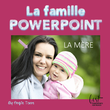 Preview of La famille French Vocabulary PowerPoint and Interactive Notebook Activity
