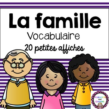 French Family Members Vocabulary Cards (membres de la famille) | TpT