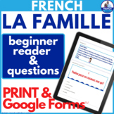 French Family Reading Comprehension Passages Print & Googl