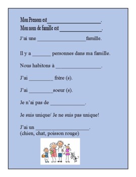 French Family Tree Project Packet By Awesome French Lesson Plans