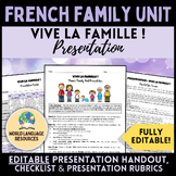 French Family Unit: Oral Presentation - Vive la famille !