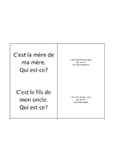 French Family Vocabulary "Mixer" Quiz Cards